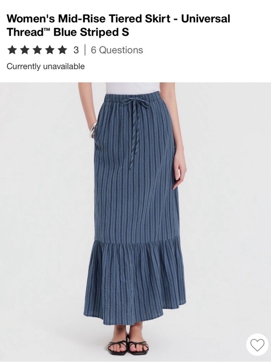 Universal Thread Dresses & Skirts - Universal Thread Blue Striped Tiered Maxi Skirt